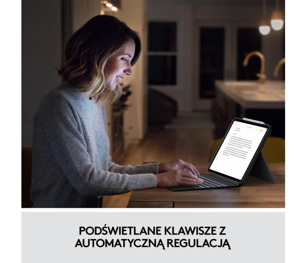 Logitech Combo Touch iPad Pro 11" (1., 2., 3., 4 gen) szary - 1046093 - zdjęcie 14
